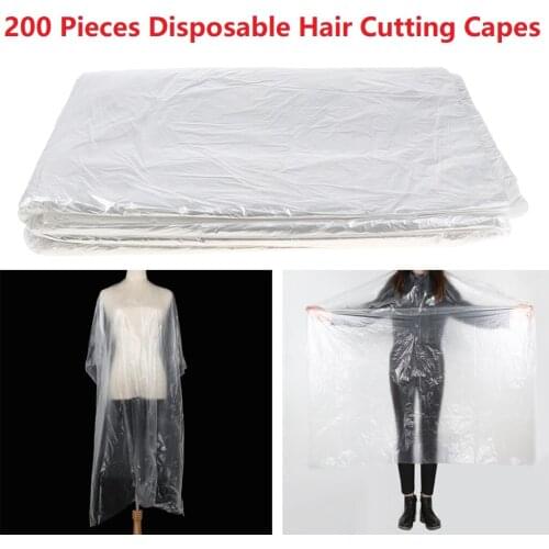 200x Waterproof Disposable Hair Cutting Capes Salon Gown Barber Home Perm Apron