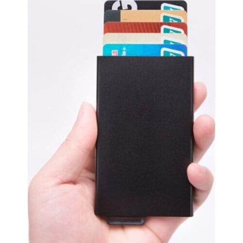 2020 Men Aluminum Card Holder Women Colorful Box Business Metal ID Holders Casual ID Bank Card Case RFID Protection Card Wallet