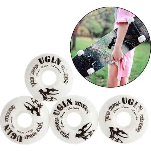 4 Pieces Skateboard Wheels Outdoor Cruiser Longboard Replacement Wheel Maintain Bearing PU Cover Protector Grip 52mm x 30mm