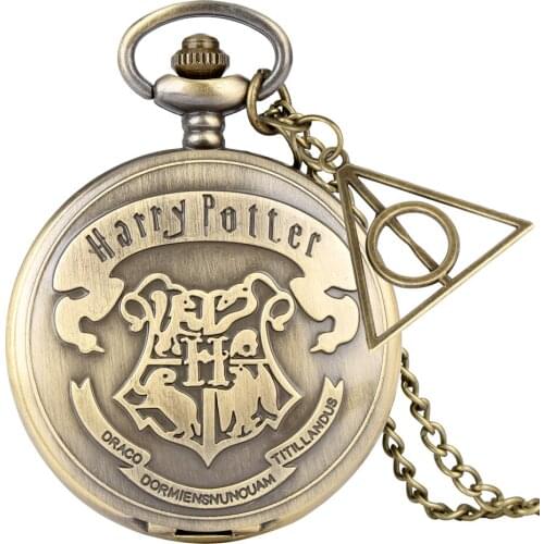 50pcs/lot Retro Bronze watches School Quartz Pocket Watch Analog Necklace Pendant Chain Hot Sell Gift Watches