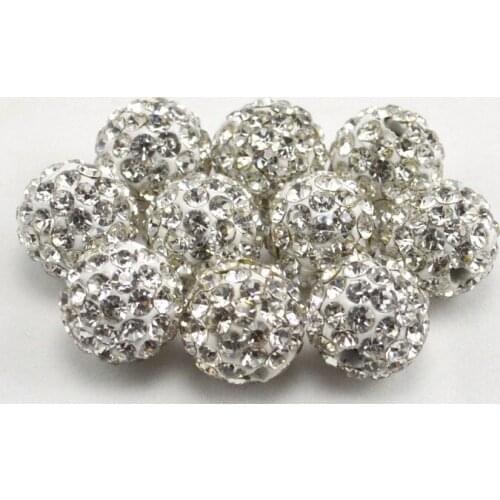 6mm 8mm 10mm 12mm 14mm 100 pcs/lot white cam choose size Crystal crystal Bead Bracelet necklace Jewerly spacer beads