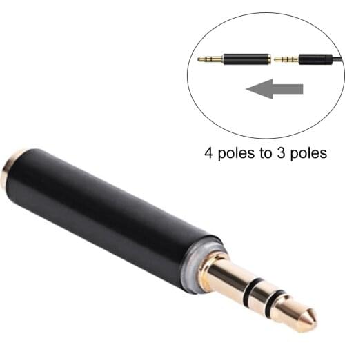 3.5mm Adapter TRS Male to Female TRRS Audio Stereo Adapter Connector 3.5mm 3 Pole Male to 3.5mm 4 Pole Female Gold Plated