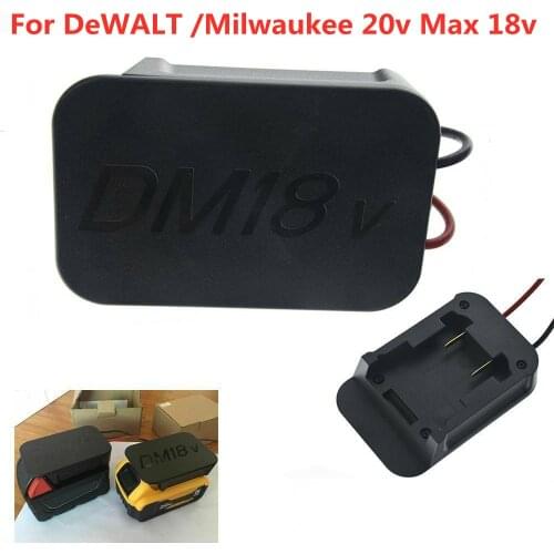 Battery Adapter DIY Converter For Dewalt 18V / 20V DCB200 For Milwaukee M18 18V Li-Ion Battery To DIY 2 Wiring / Cable Output