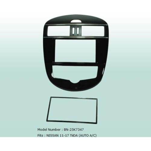 Car Fascias Stereo Audio Panel Navigation Frame Dash Kit For Nissan Tiida Auto AC 2011 2012 2013 2014 2015 2016 2017