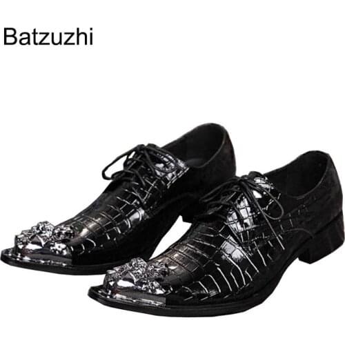 Batzuzhi Big sizes EU38-46! Man italian Style leather shoes Ponited Toe oxford shoes for Man leather shoes Dress Footwear
