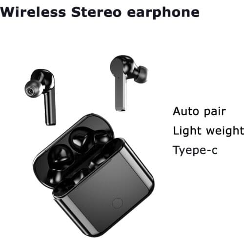 Wireless Earphone TWS Earbuds dual call Running Sports Bluetooth Headset type C for IOS Android mobile Stereo sound