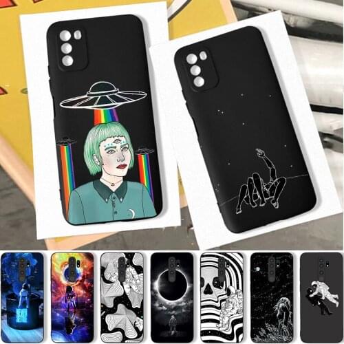Astronaut Universe Starry Sky Phone Case for Xiaomi Redmi Note 10 Pro 9 9C 9A Note 9 Pro for POCO M3 Pro X3 Pro F3 Fashion Cover