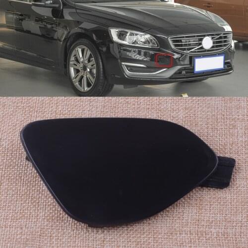 CITALL 31323839 Unpainted Front Bumper Tow Eye Hook Cover Cap Lid Fit For Volvo S60 V60 2014 2015 2016 2017