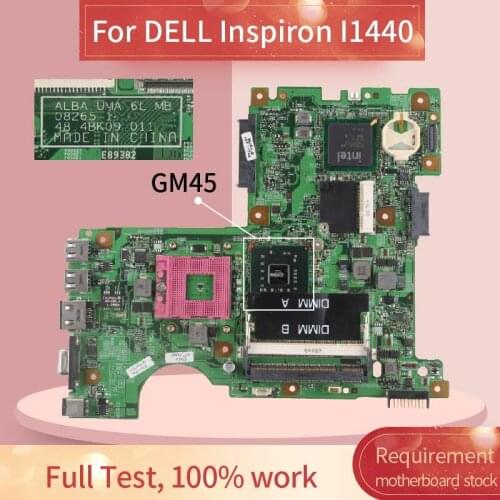 CN-0K137P 0K137P Laptop motherboard For DELL Inspiron I1440 Notebook Mainboard 08265-1 GM45 DDR2
