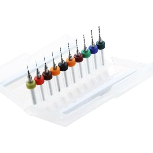 Box 10x 0.3-1.2mm PCB Small Drill Bits PCB Drills Drill Drilling