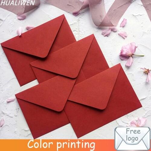 Japanese rosa 10.5x15.5cm Crimson Crimson High-end Premium Pure Color Card Cover Envelope