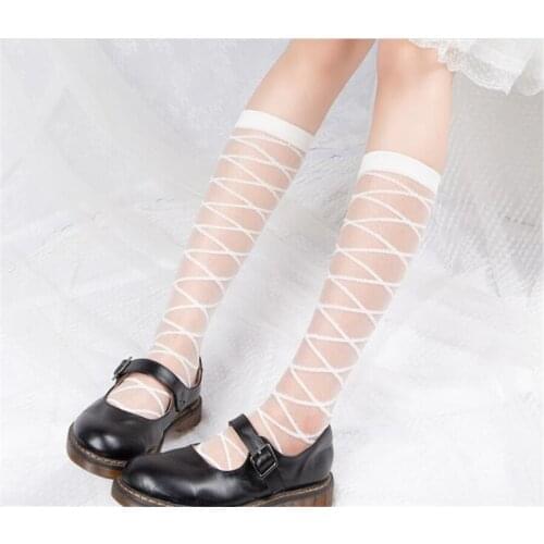Lolita Girl Crystal Lace Socks Harajuku Cute Socks Cosplay Costumes Accessories D348