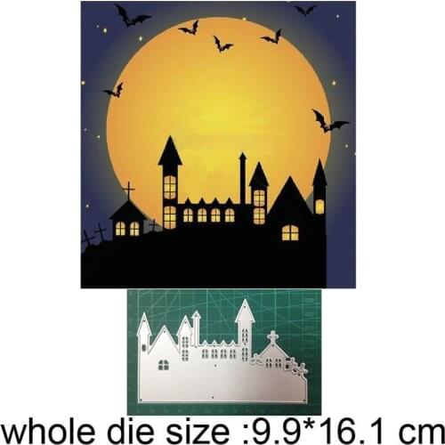 Metal cutting dies cut die mold Castle House City Border Decoration Scrapbook paper craft knife mould blade punch stencils dies