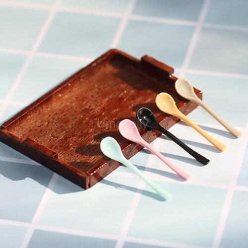 1/12 Scale Dollhouse Miniature Mini Spoon Tray Dish for Blyth BJD Doll House Kitchenware Accessories Play Kitchen Toy