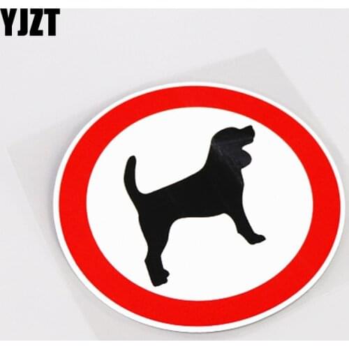 YJZT 12CM*12CM Fashion Reflective BEAGLE DOG High-quality Car Sticker Decal PVC 13-1014