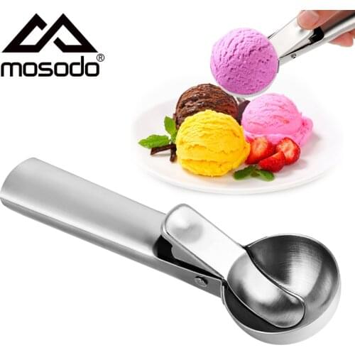 Ice Cream Scoop Stainless Steel Mash Spoon Dough Scooper For Fruit Melon Baller Digging Ball Kitchen Confectionery Cake Spoon