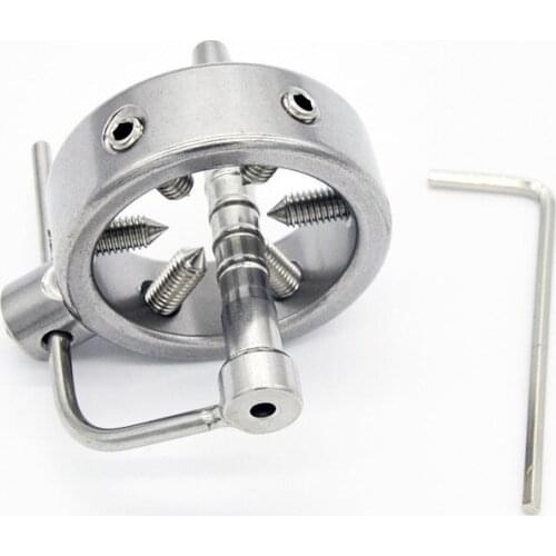 Stainless Steel Male Chastity Belt Urethral Catheter Dilator with Screw Teeth Penis Ring Cock Cage Penis Plug Sex Toys for Man