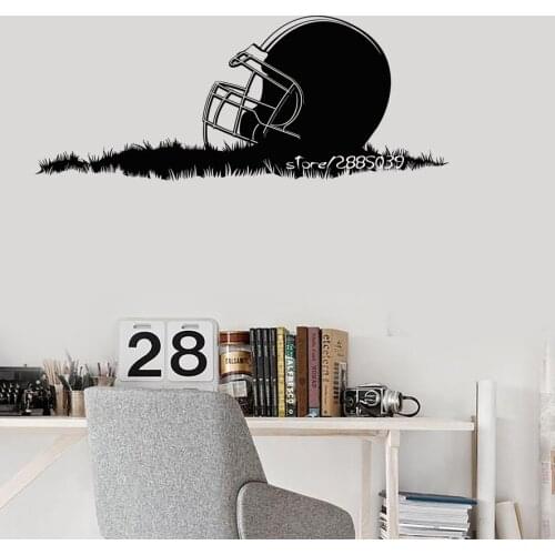 American Football Helmet Wall Stickers Removable Vinyl Wall Decals Decor Sport Boys Room Perfect Quality Mural Poster SA884