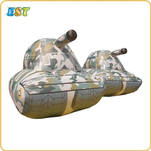 Outdoor inflatable CS games obstacle camouflage tank paintball bunkers archery gun arena sport toys for sale PVC 3X2X1.5m
