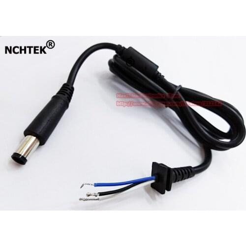 NCHTEK 7.4x5.0mm DC Power Male Plug Connector Cable For HP DELL Laptop Adapters 7.4/5.0mm Tip Cord, 1.2MFree shipping/2PCS