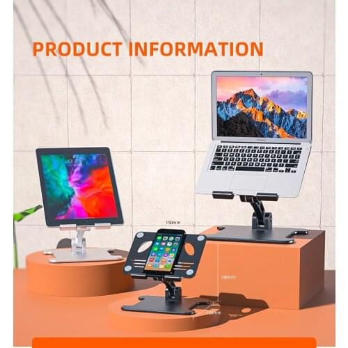 2021 new aluminum tablet stand folding desk tablet adjustable vertical tablet laptop phone stand for ipad Samsung Xiaomi Huawei