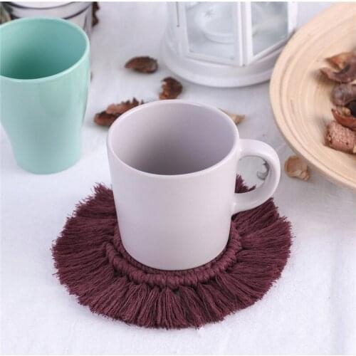 New arrival handmade macrame plate mat cup mat