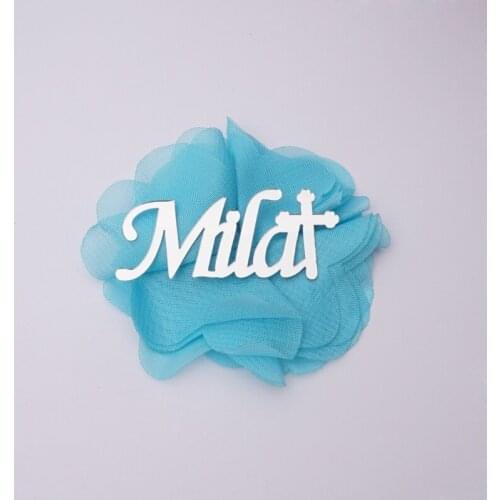 Personalized 30pcs Wedding Tags With Flowers Babyshower Decor Acrylic Mirror Name Sticker Cards Christening Guest Gift Favors