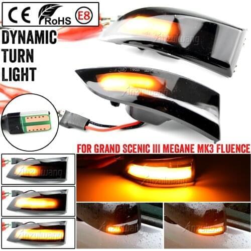 Fit for Renault Megane 3 MK3 III RS 2008-2016 BZ KZ DZ Dynamic Blinker Indicator Mirror Turn Light Signal