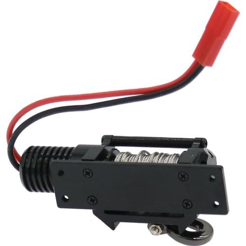 RCAWD Anodized Full CNC Machined Winch With G Shape Hook Steel Wire Rope For RC Hobby Car Crawler Scale Parts Update Parts