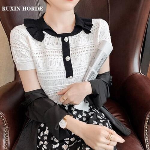 Women's Knitted T-shirts RuXin Horde China