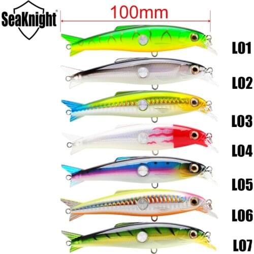 SK007 Minnow Fishing Lure 7 PCS / Lot 16g 10 cm 0.6-1.2 M Hard Bait with Feather Hooks Floating Fishing Lure Together
