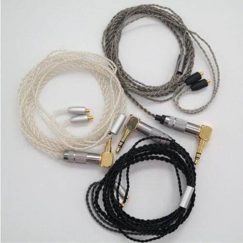 Headphone Replacement Cable MMCX for Shure SSE215 SE315 SE425 SE535 SE846 UE900 Earphone Audio Cable Silver Plated Copper Wire