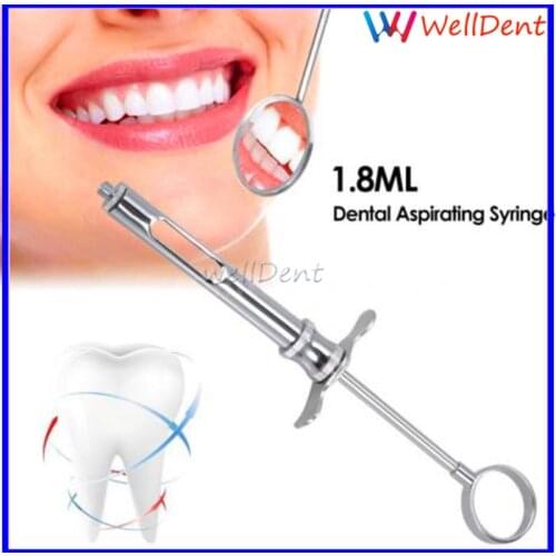 1.8ml Dental Injector Aspirating Anesthetic Syringe Dentist Surgical Dental Lab Instruments Dental Materials Teeth Whitening