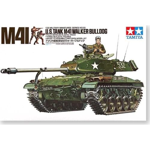 Tamiya Plastic Assembly Model 1/35 American M41 Walker Bulldog Light Tank Adult Collection DIY Model Kit 35055