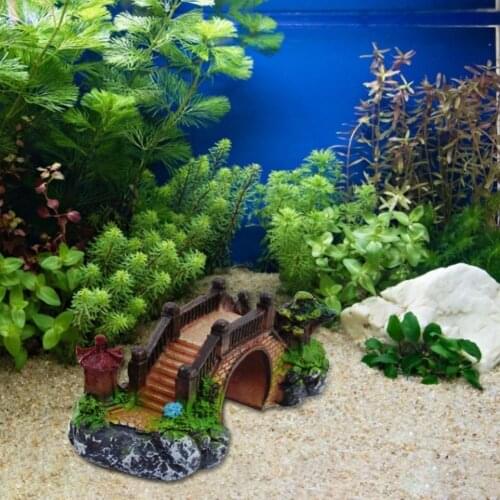 Three-eye Bridge Mini Simulation Bridge Fish Tank Crafts Figurines Miniatures Vintage Bridge Rockery Accessories Aquarium Decor