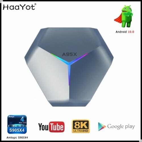Amlogic S905X4 Smart Android 10 TV Box A95XF4 RGB 8K HD YouTube 4GB Ram 32GB 64GB 128GB Rom 2.4G 5G Wifi BT Set Top Box 2021