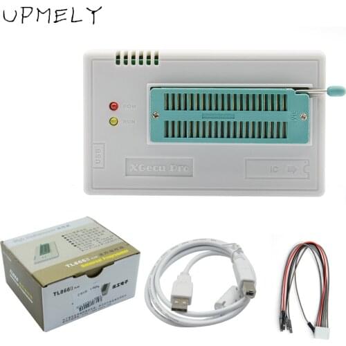 Geuine V10.9 TL866II Plus Nand Flash AVR PIC Bios USB Universal Programmer Minipro with TSOP48 BGA48 BGA48-TSOP48 Smart Chips