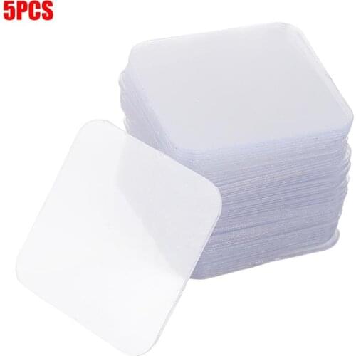 1/5pcs 6x6cm Powerful Nano Seamless Double-sided Stickers Reusable Waterproof Tape Free Punching Double-sided Adhesive Supplies
