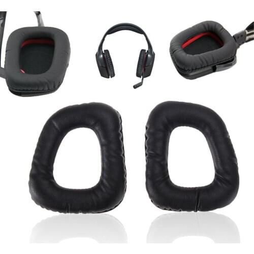 1 Pair Replacement Ear Pads Cushions Earmuffs Replace Ear Pads for Logitech G35 G930 G430 F450 Headphones Headset Case Cover New