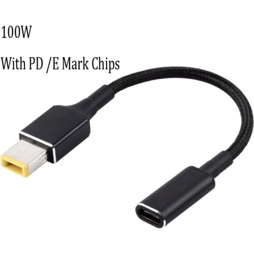 100W Universal Laptop Power Adapter Connector Fast Charging Cable Cord USB Type C Female to Notebook Charger Plug Jack Converter