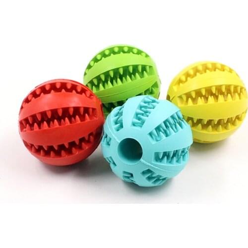 2018 Hot Pet Dog Toy Rubber Ball Toy Funny 4 Colors ABS Pet Toys Ball Dog Chew Toys Tooth Cleaning Balls of Food 5cm/7cm