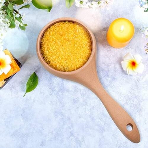 2021 Short Handle Solid Wood Scoop Japanese Style Rice Scoop Kitchen Water Scoop Wooden Spoon Bath Sauna Wooden Bucket Spoon