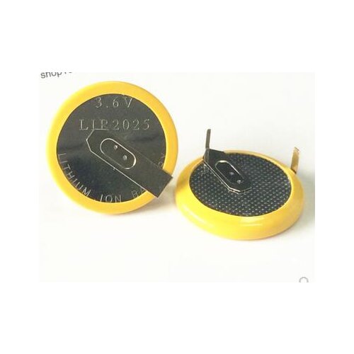 500pcs*LIR2025 3.6v FREESHIPPING Rechargeable Battery LIR2025 90 degree Button Battery Car