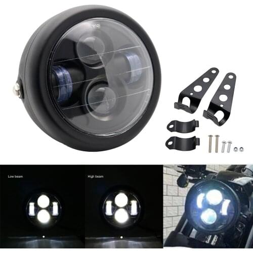 6.5 inch Universal Cafe Racer Vintage Motorcycle LED Head lamp Headlamp distance light Refit motorcycle headlight Cafe Racer