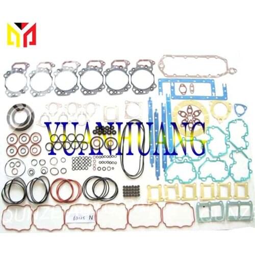 6D125 S6D125 Engine Full Gasket Kit Overhual Set For Komatsu PC300-5 PC400-5 Excavator Tractor Cylinder Head