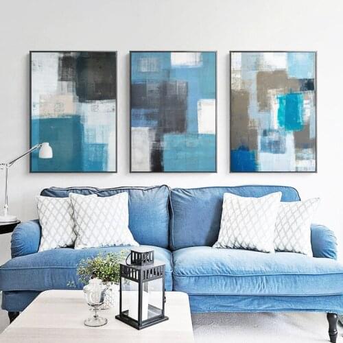 Abstract Color Block Nordic Decorative Painting Living Room Modern Minimalist Painting Small Fresh Wall Painting Bedroom Mural