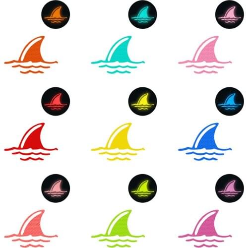 Shark Is Coming Cartoon Shark Fin Car Reflective Sticker for Car Auto Bumper Decor Decal Night Safety Warning Stickers and Decal