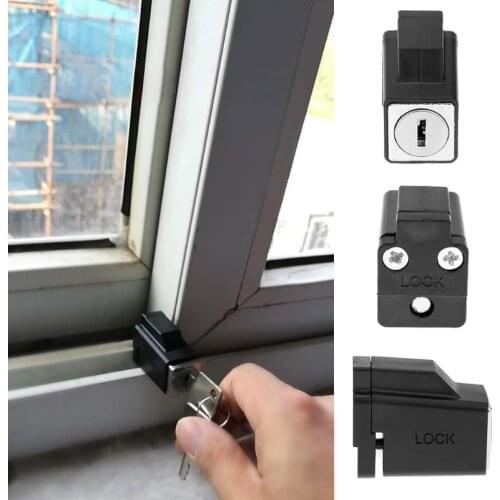 Aluminum Alloy Door Window Security Lock Window Restrictor Locks Sliding Window Lock Child Safety with 2 Keys