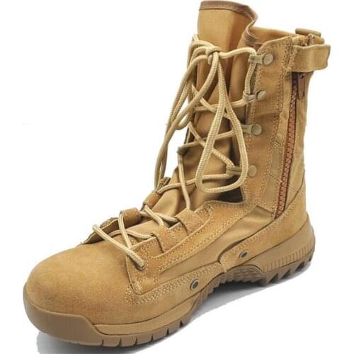 Army Training Combat Boots Male Military Ankle Boots Anti-Slip Trekking Shoes Breathable Desert Boots Outdoor Men Hiking Shoes