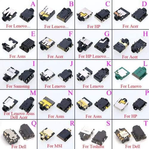 ChengHaoRan 1pcs Laptop Audio Jack Connectors Port Socket Set For Acer Asus Lenovo HP Dell Toshiba Samsung MSI